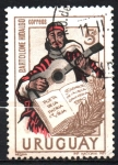 Stamps Uruguay -  BARTOLOMÉ  HIDALGO  (1788-1822)  POETA  URUGUAYO-ARGENTINO