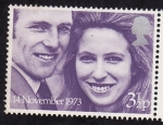 Stamps United Kingdom -  Princesa Ana y su marido Mark