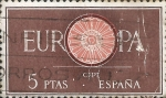 Sellos del Mundo : Europa : Espa�a : Edifil ES 1295  Europa (C.E.P.T.) 1960 - Rueda