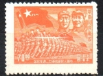 Stamps : Asia : China :  CHU, TEH, MAO, TROPAS  CON  BANDERA.