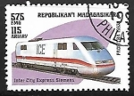 Stamps : Africa : Madagascar :  Ferrocarriles - Siemens Inter.City express