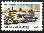 Stamps : America : Nicaragua :  Ferrocarriles - City Railway Engine