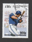 Stamps Cambodia -  Jugador beisbol