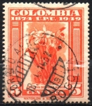 Stamps Colombia -  75th  ANIVERSARIO  DE  LA  U.P.U.  ORQUÍDEA  DE  ORO. 
