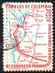 Stamps Colombia -  8vo.  CONGRESO  PANAMERICANO  DE  CARRETERAS