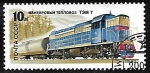 Stamps Russia -  Ferrocarriles - Ferrocarriles - Locotiva Diesel T3M7