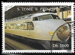 Sellos de Africa - Santo Tom� y Principe -  Ferrocarriles - Shinkansen de Japon