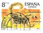 Stamps Spain -  escorpión