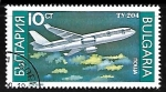 Sellos de Europa - Bulgaria -  Aviones - Tupolev Tu-204