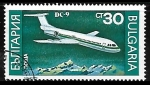 Sellos de Europa - Bulgaria -  Aviones - Douglas DC-9