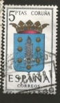 Stamps : Europe : Spain :  Edifil ES 1483 Escudos Provinciales CORUÑA