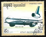Stamps Cambodia -  Aviones - Douglas DC-10-30