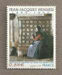 Stamps France -  Pintor Jean-Jaques Henner