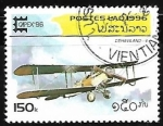 Sellos del Mundo : Asia : Laos : Aviones - De Havilland DH-4