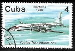 Stamps Cuba -  Aviones - Douglas DC-7 (1961)