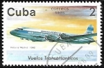 Sellos de America - Cuba -  Aviones - Douglas DC-4 (1948)