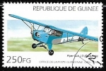 Sellos del Mundo : Africa : Guinea : Aviones - Piper Cub J-3