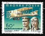 Stamps Hungary -  Aviones - J. Alcock and R. W. Brown