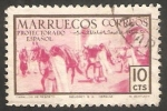 Stamps Morocco -  Marruecos protectorado español - 344 - Caballos