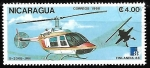 Stamps : America : Nicaragua :  Aviones - Hubschrauber B-206