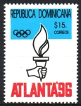 Stamps Dominican Republic -  JUEGOS  OLÍMPICOS  DE  VERANO  ATLANTA  1996.  ANTORCHA.