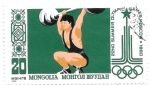 Stamps Mongolia -  halterofilia
