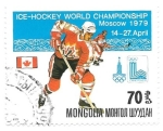 Sellos del Mundo : Asia : Mongolia : hockey hielo