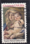 Stamps United States -  LA VIRGEN Y EL NIÑO 