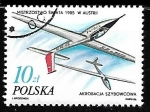Stamps Poland -  Aviones - Glider Acrobatics, Vienna, by J. Makula