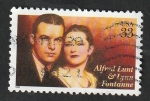 Stamps United States -  2854 - Alfred Lunt y Lynn Fontanne, actores
