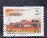 Stamps Hungary -  COCHE DE CARRERAS FERRARI