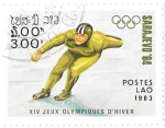 Stamps Laos -  patinaje de fondo