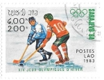 Stamps Laos -  hockey hielo