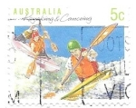 Stamps Australia -  deporte en familia, kayak