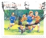 Stamps Australia -  deporte en familia, rugby