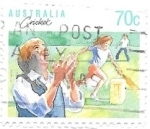 Stamps Australia -  deporte en familia, cricket