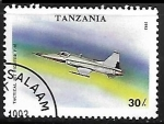 Stamps Tanzania -  Aviones - F-5e