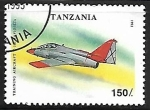 Stamps : Africa : Tanzania :  Aviones - C-101 Aviojet