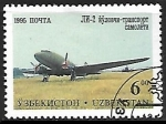 Stamps Uzbekistan -  Aviones - Lisunov LI-2 Airliner