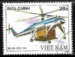 Sellos del Mundo : Asia : Vietnam : Aviones - Mil Mi -.10, (V - 10)