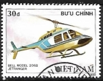 Sellos del Mundo : Asia : Vietnam : Aviones - Bell Model 206B Jetranger