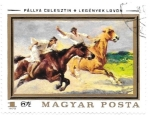 Stamps Hungary -  cuadros de caballlos