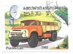 Stamps Laos -  camión