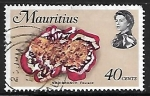Stamps Mauritius -  Hexabranchus marginatus)