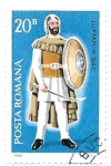 Stamps Romania -  guerrero
