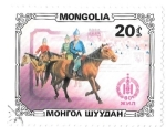 Sellos del Mundo : Asia : Mongolia : concurso equino