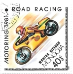 Stamps : Asia : Mongolia :  motociclismo