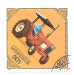 Stamps : Asia : Mongolia :  tractor agricola