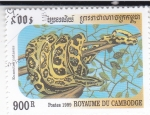 Sellos de Asia - Camboya -  Serpiente