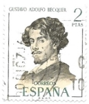 Stamps : Europe : Spain :  Literatura:Gustavo Adolfo Bécquer